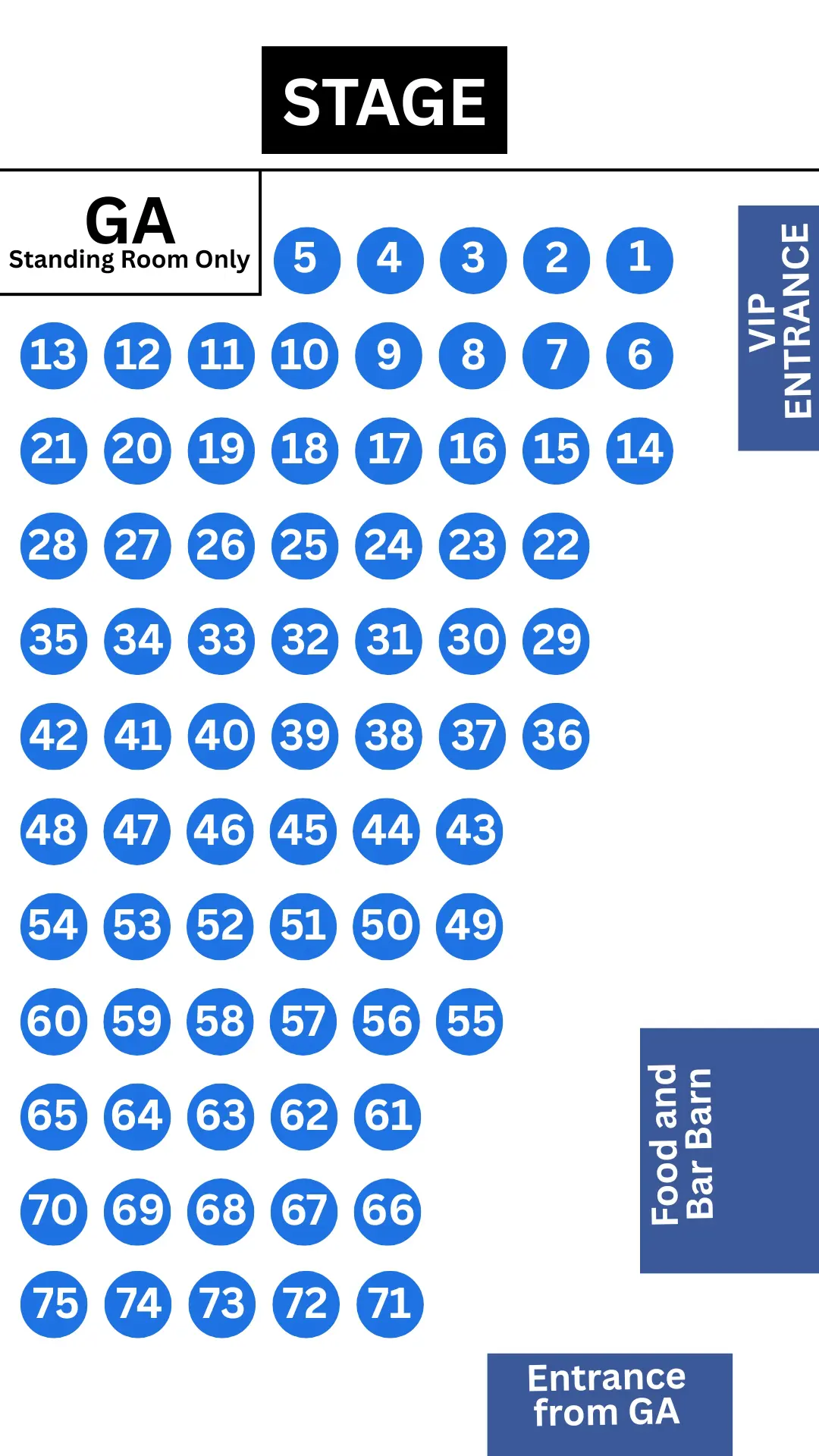 The Crawfish Boil | VIP Seating Map